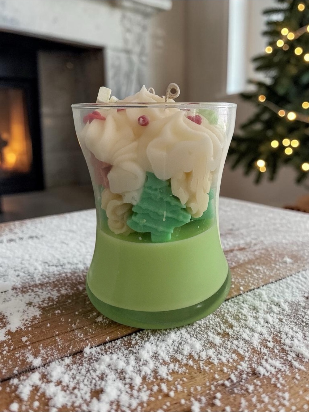 Woodland snow 28 oz coconut soy wax handmade candle
